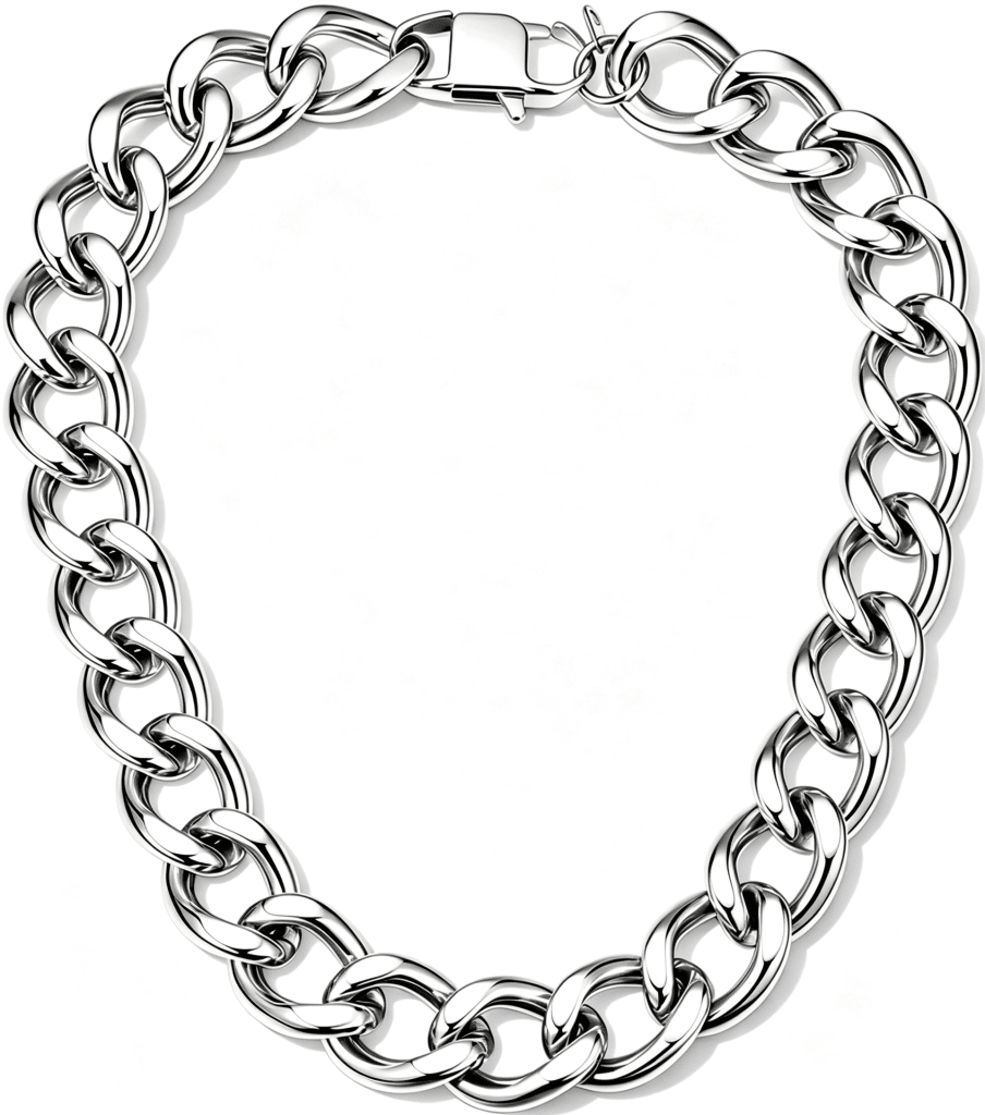 Chunky Cuban Link Chain Necklace for Women, Stainless Steel Gold Tone Hip Hop Choker - Yptuan