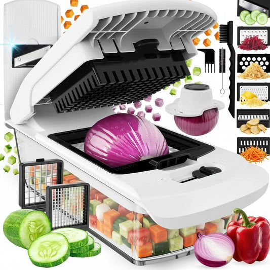 Fullstar Pro 8 in 1 Vegetable Chopper Mandoline Slicer with Storage Container - QuicklyJoy Official Site