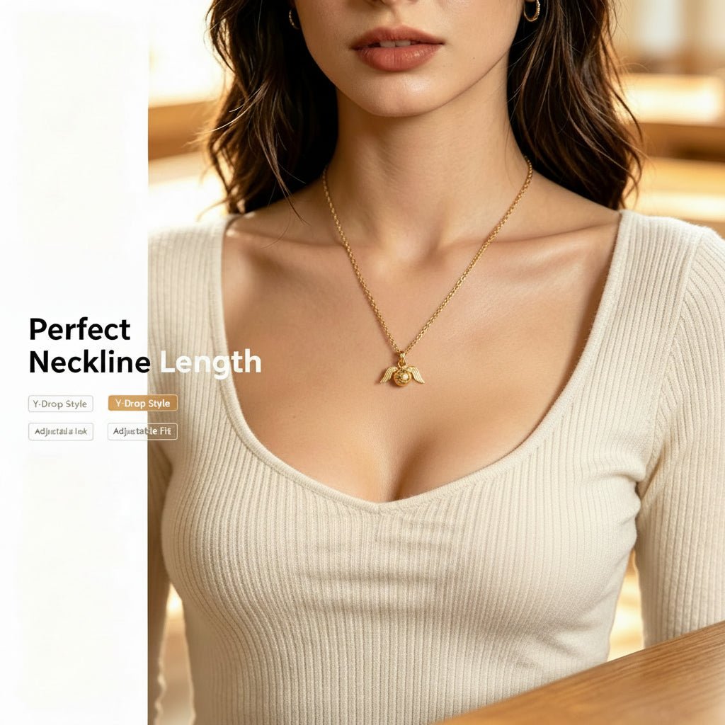 Golden Snitch Ball Pendant Quartz Pocket Watch Necklace Gift - Yptuan
