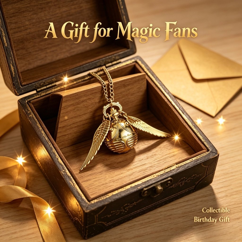 Golden Snitch Ball Pendant Quartz Pocket Watch Necklace Gift - Yptuan