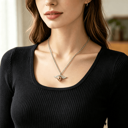 Magic Time Turner Hourglass &amp; Golden Snitch Charm Gift - Yptuan