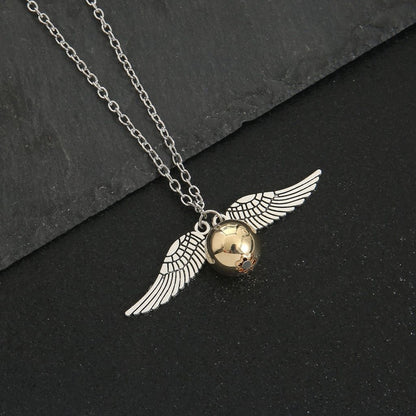 Magic Time Turner Hourglass &amp; Golden Snitch Charm Gift - Yptuan