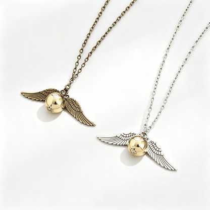 Magic Time Turner Hourglass &amp; Golden Snitch Charm Gift - Yptuan