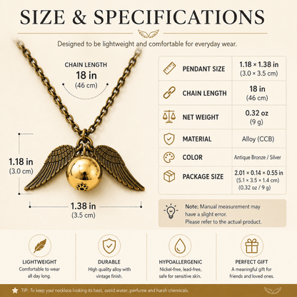 Magic Time Turner Hourglass &amp; Golden Snitch Charm Gift - Yptuan